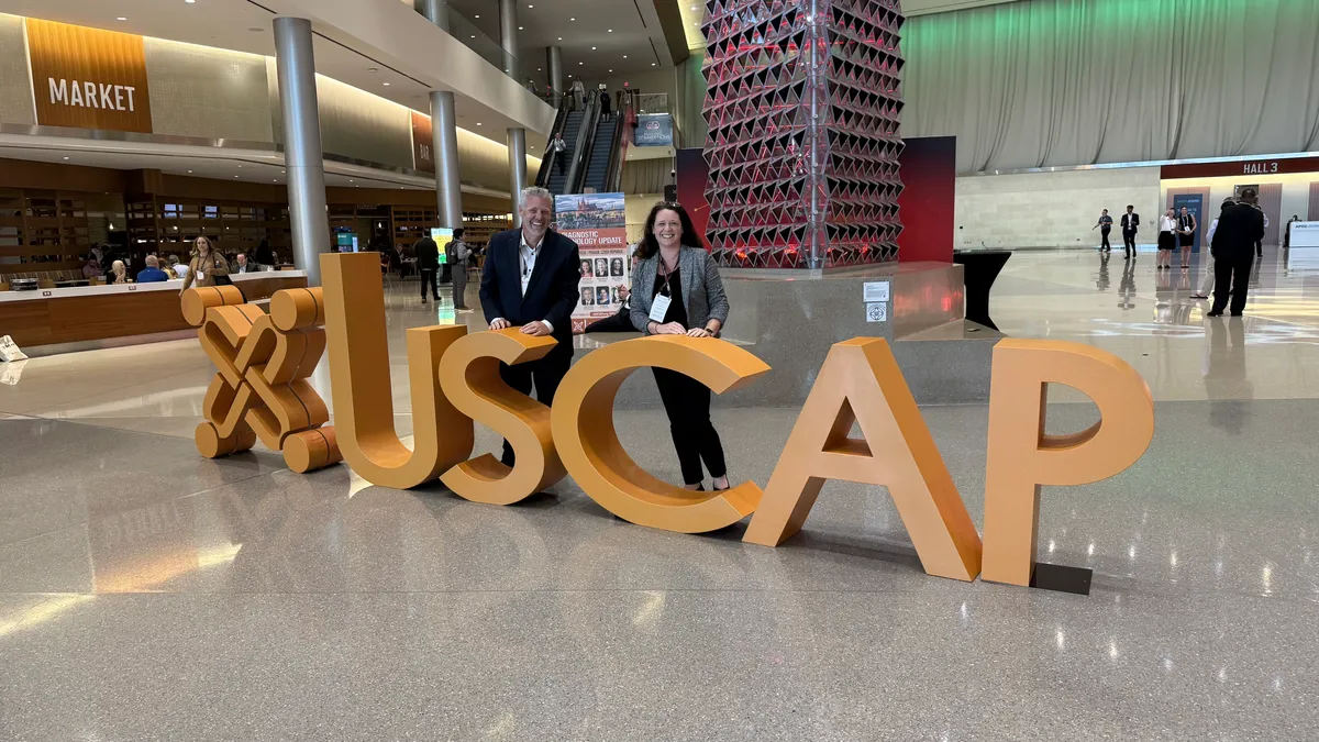 Mike Quick and Claire Weston of Tactus AI at the USCAP 2026 sign in San Antonio